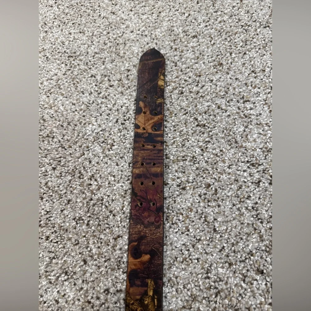 Camouflage Camo Genuine Leather‎ Belt Realtree Adjustable Sz 3XL Hunting Fishing
